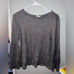 Loft grey long sleeve shirt size S